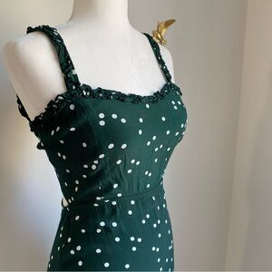 Faithfull the Brand | Gizele Linnea Dot/Green Midi Dress